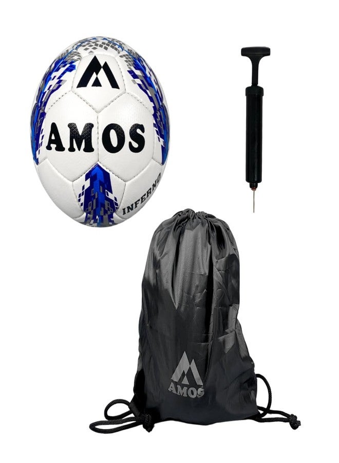 آموس كرة قدم AMOS Inferno Jett (مقاس 4) مع مضخة وحقيبة - Image 1