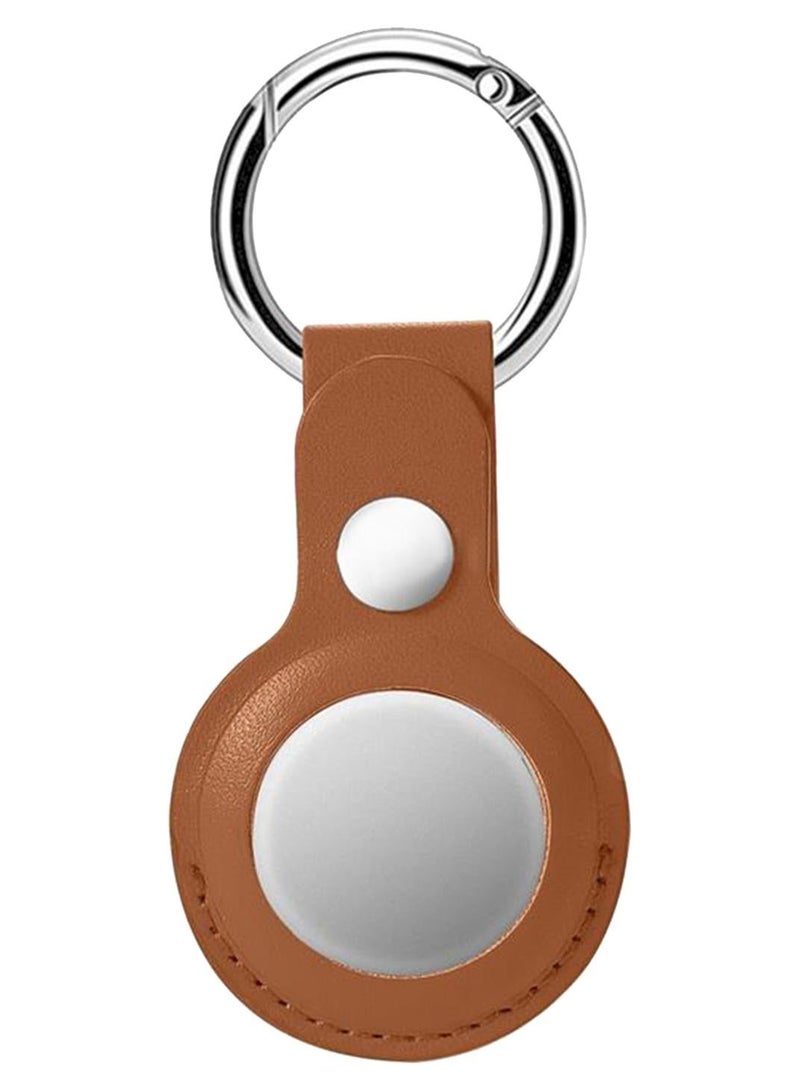 Air Tag Loop Brown Spring Buckle Airtags1 2 Protective Cover [Single Hole