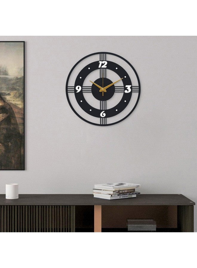 ZENTIMO STORE Matte Black Metal Wall Clock - 15 x 15 inch Stylish Clock for Home, Kitchen, Bedroom, Office & Outdoor | Silent Quartz Analog Clock - Image 4
