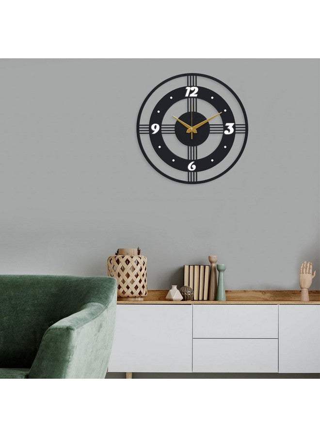 ZENTIMO STORE Matte Black Metal Wall Clock - 15 x 15 inch Stylish Clock for Home, Kitchen, Bedroom, Office & Outdoor | Silent Quartz Analog Clock - Image 2