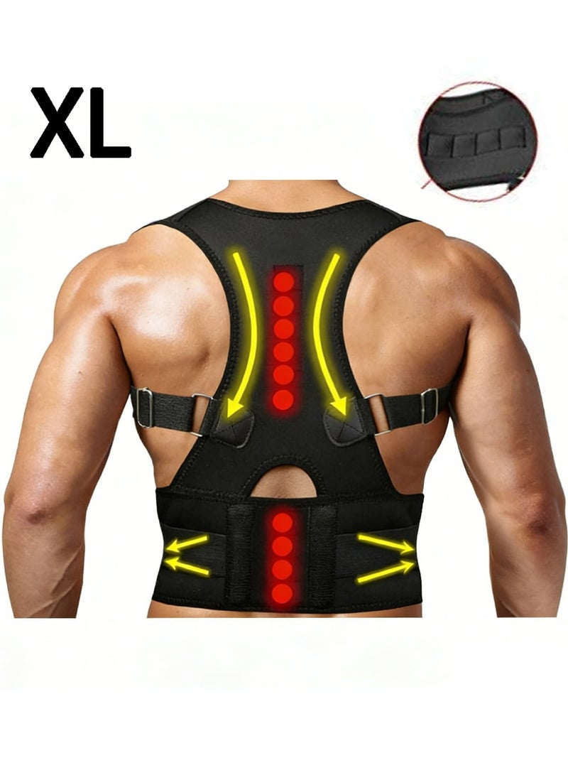 LLASIDO The Back Belt For Posture Correction And Shoulder Straightening Is Made Of Strong, Breathable Material That Is Comfortable To Wear For Men And Women - XL - Image 1