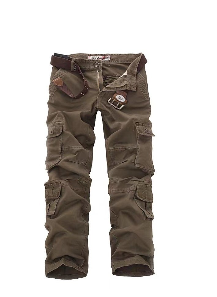 Generic Men's Fall Casual Pants Overalls Multi Pocket Pants 