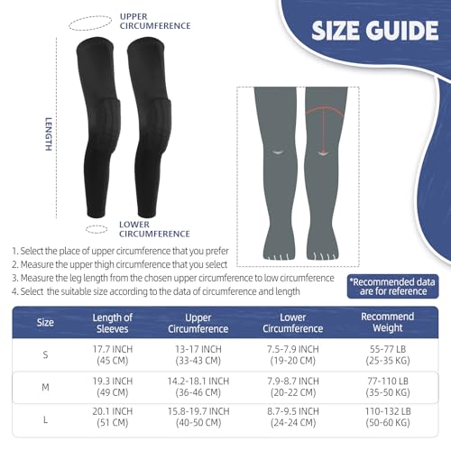 Newbyinn Knee Pad for Kid Youth 1 Pair, Black Padded Knee Leg Compression Sleeve for Basketball Football Volleyball Soccer Sport Boy Girl - Image 2
