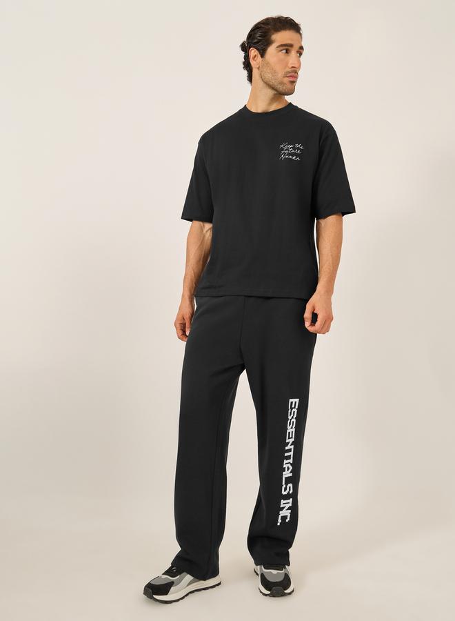 Styli Minimal Embroidered Jersey Oversized T-Shirt  - Image 2