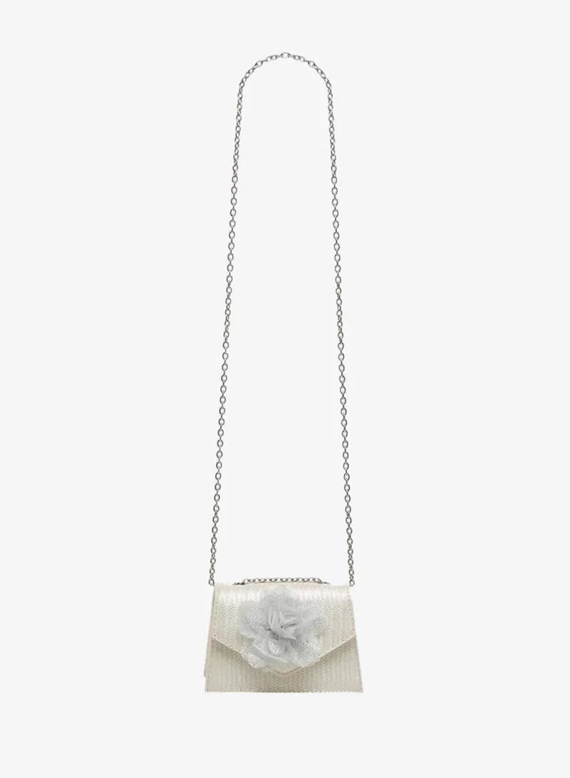 Celeste Floral Applique Crossbody Bag with Chain Strap Ramadan Collection