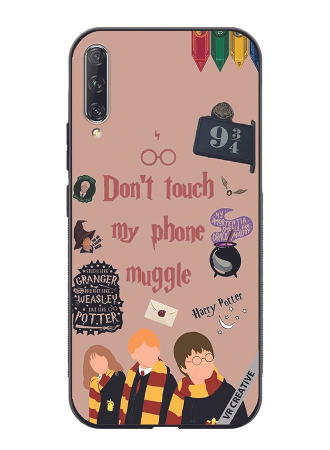 VR CREATIVE Protective Case Cover For Huawei Nova Y9S Don't Touch My Phone Muggle Design Multicolour - Image 1