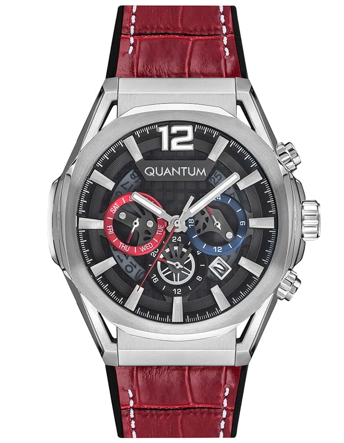 Quantum Men's Silicone Multi Function Watch PWG970.358 - 47 mm