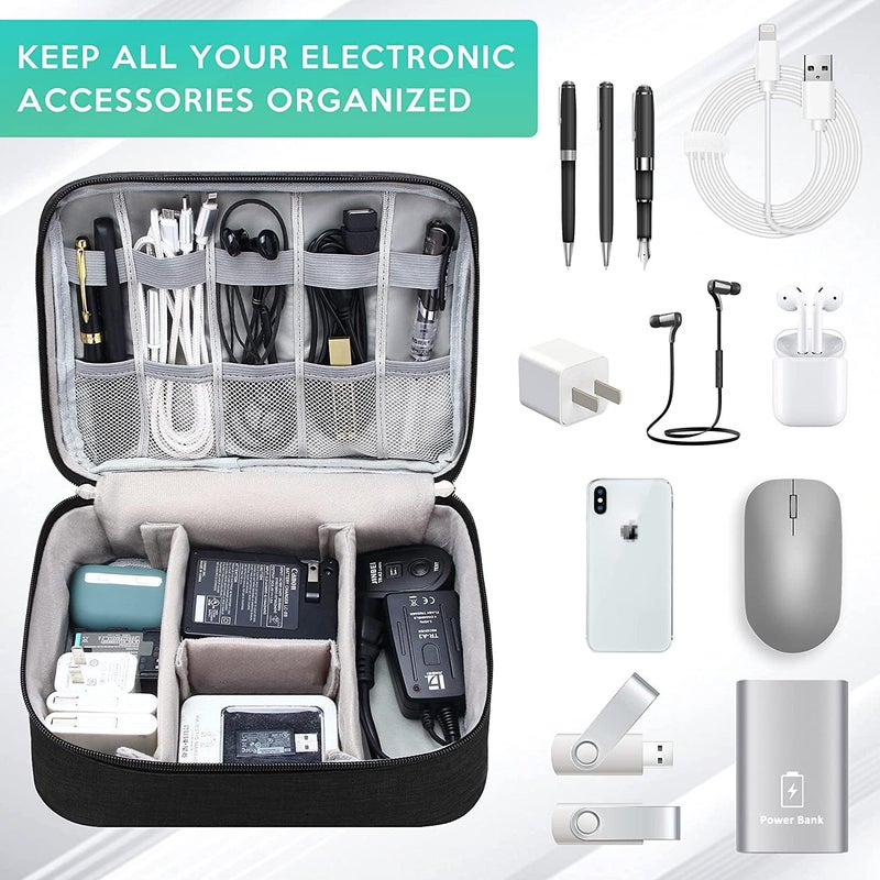 YOUBDM Electronics Organizer Travel Cable Organizer Bag Waterproof Portable Digital Storage Bag Electronic Accessories Case Cable Charger Organizer Case - Image 3