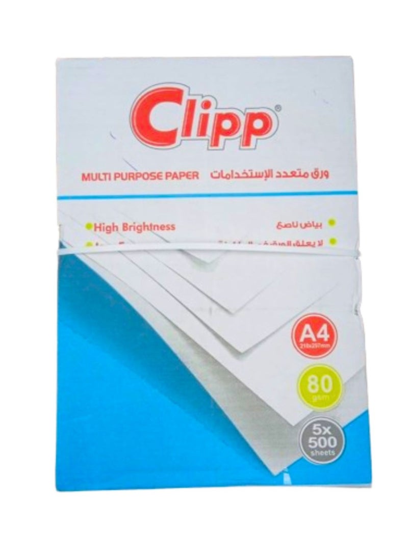 CLIPP 500-Sheet A4 Paper  White Ream - Image 1