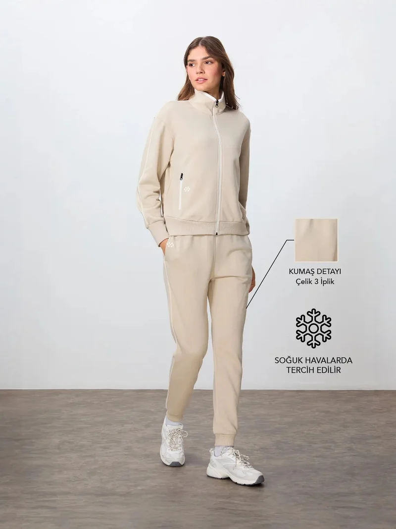 تومي لايف TOMMY Oversized Zip-collar Sweatshirt And Pants Set