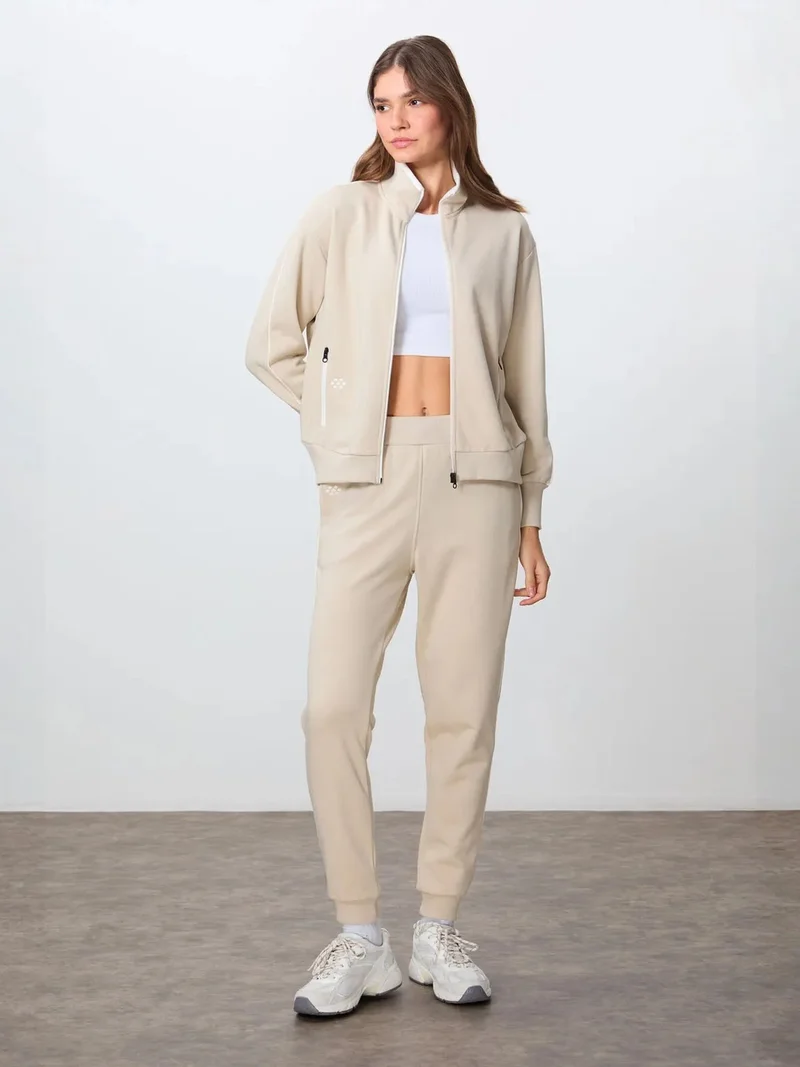 تومي لايف TOMMY Oversized Zip-collar Sweatshirt And Pants Set