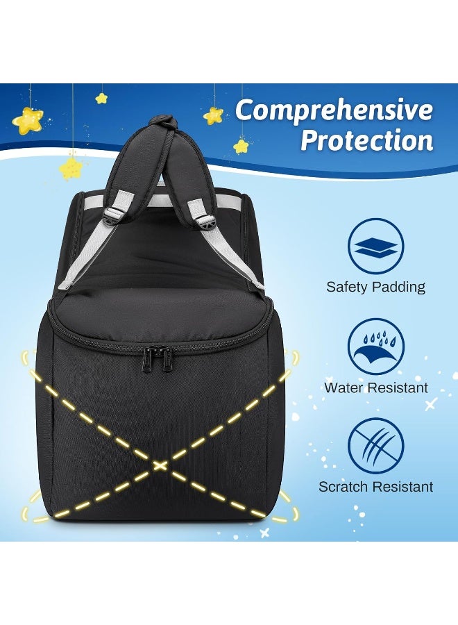 YOREPEK Padded Car Seat Travel Bag Backpack Compatible with All Nuna Pipa Car Seat and Base, Infant Car Seat Bags for Air Travel with Shoulder Straps, Carseat Cover with Side Pocket, Protective Feet - Image 5