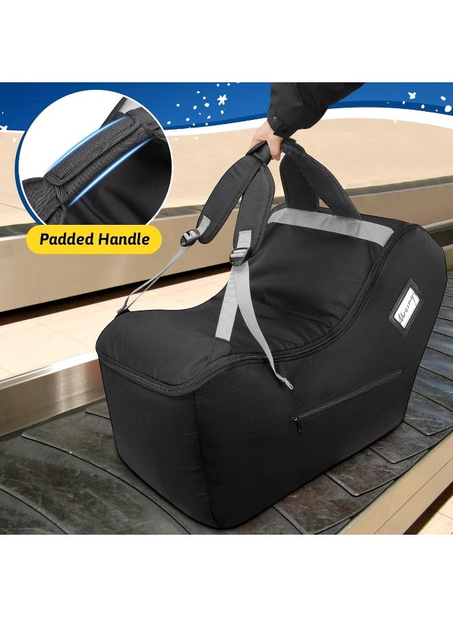YOREPEK Padded Car Seat Travel Bag Backpack Compatible with All Nuna Pipa Car Seat and Base, Infant Car Seat Bags for Air Travel with Shoulder Straps, Carseat Cover with Side Pocket, Protective Feet - Image 3