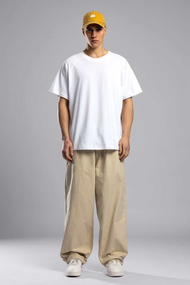 كاتش تيشيرت أساسي بأكمام راجلان مطرزة من Catch - Image 1