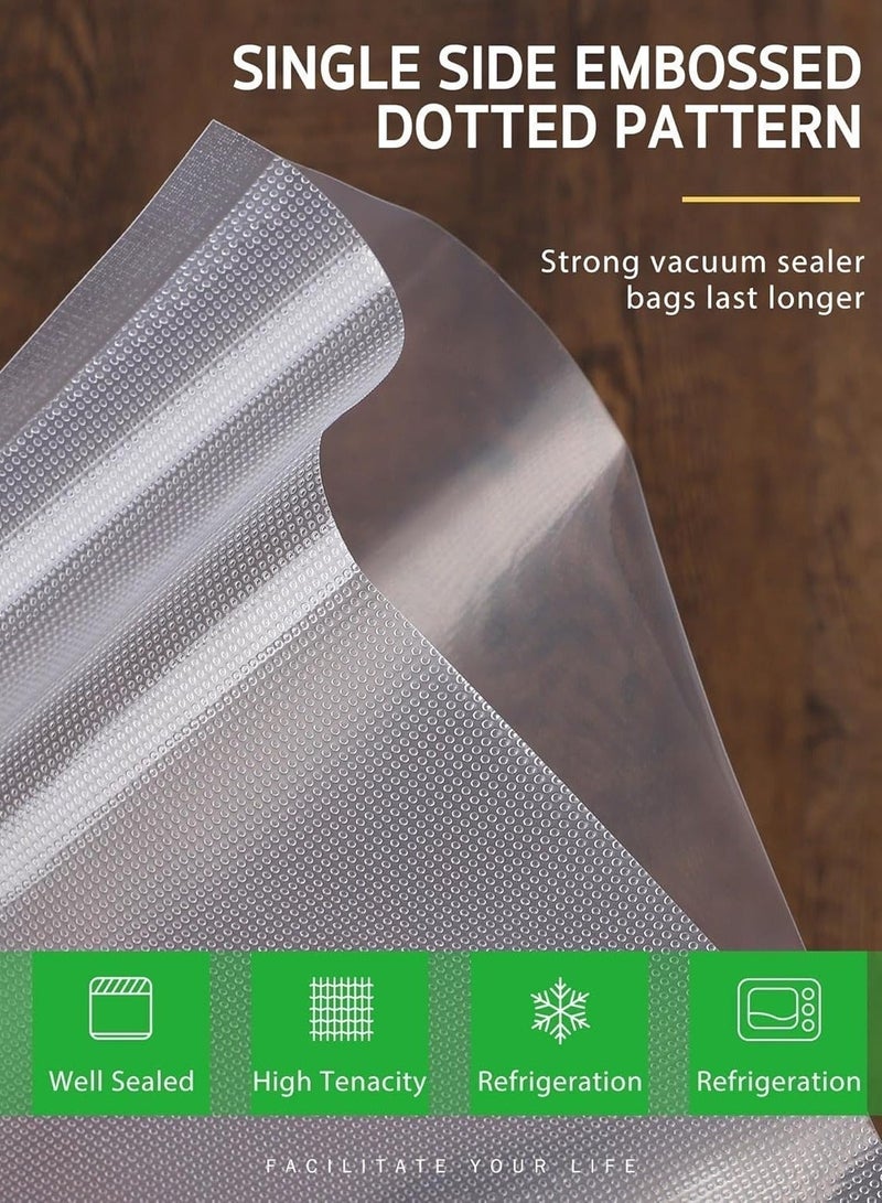BABONA 3 Rolls Vacuum Sealer Bags Heavy Duty BPA Free, Food Storage Bags for Sous Vide Cooking Freezer Microwave Meal Prep (5m Each Roll) - Image 4