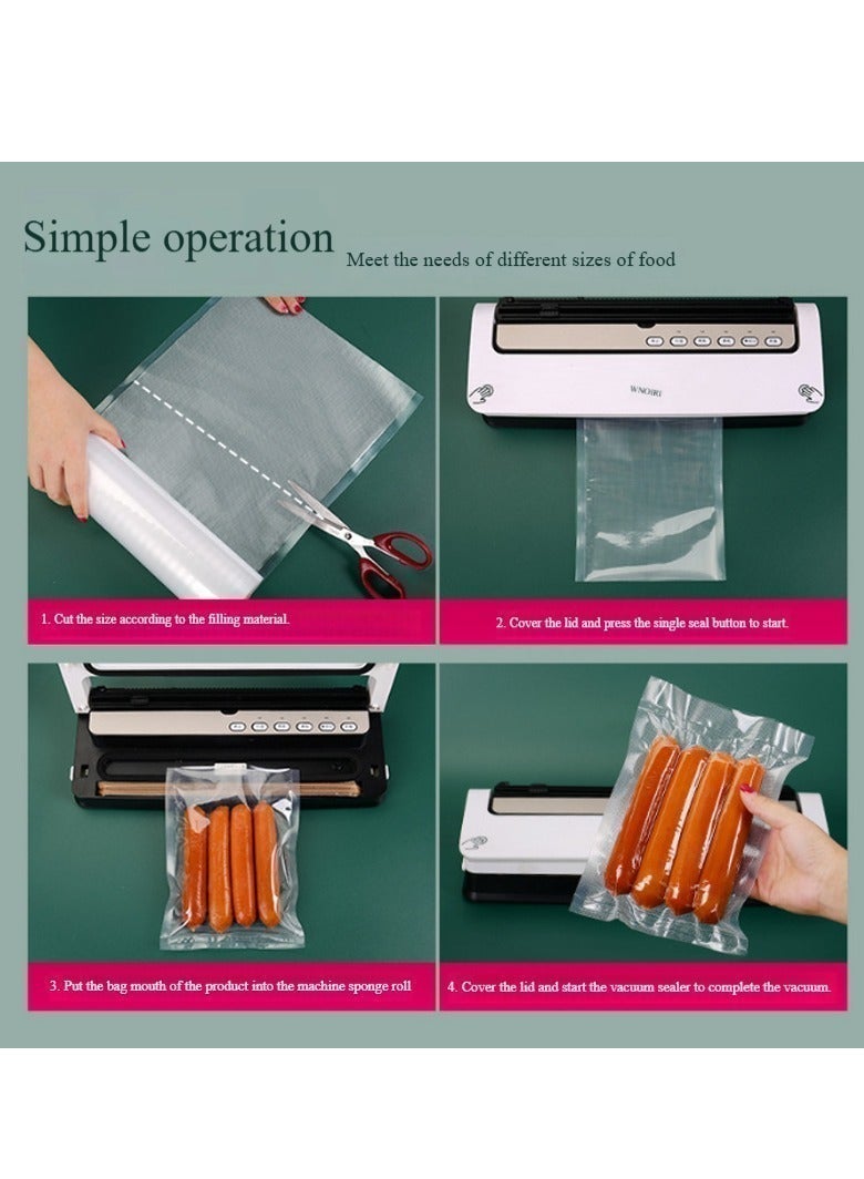 BABONA 3 Rolls Vacuum Sealer Bags Heavy Duty BPA Free, Food Storage Bags for Sous Vide Cooking Freezer Microwave Meal Prep (5m Each Roll) - Image 3