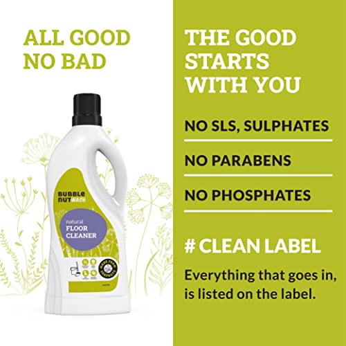 BubbleNut Wash Floor Cleaner- Natural & Organic Liquid Disinfectant, Baby safe, Pet friendly, Insect Repellent, Herbal, pH neutral (1.8 Lits) - Image 4