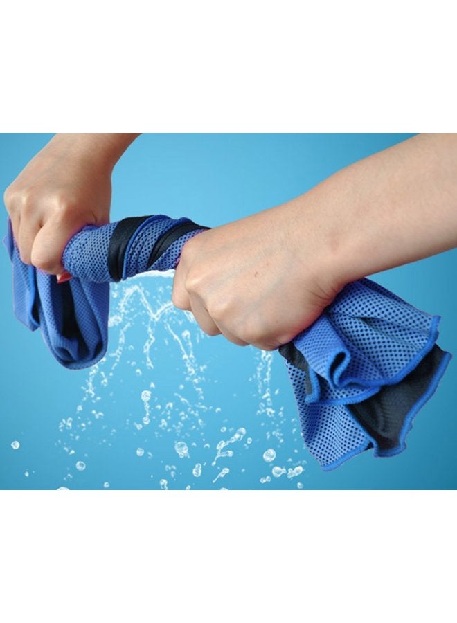 TANCANO Sports Towel for Instant Cooling Relief Microfiber Towels for Golf Workout Swimming Gym Yoga Travel Camping Fitness 40"x12" Sweat Towel (Blue+Gray) - Image 5