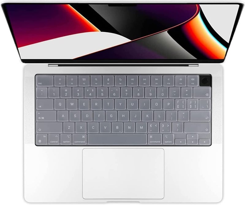 Oaky Keyboard Cover for 2024-2021 MacBook Air 13.6 inch M2 M3 Chip and MacBook Air 15.3 inch 2024-2021 M3 M2 [Model A3113 A2681 A3114 A2941] Dust-Proof Keyboard Skin Protector - Silicon Clear - Image 4