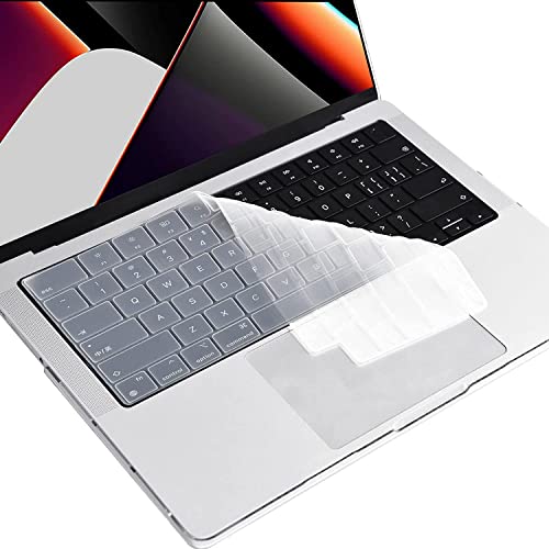 Oaky Keyboard Cover for 2024-2021 MacBook Air 13.6 inch M2 M3 Chip and MacBook Air 15.3 inch 2024-2021 M3 M2 [Model A3113 A2681 A3114 A2941] Dust-Proof Keyboard Skin Protector - Silicon Clear - Image 5