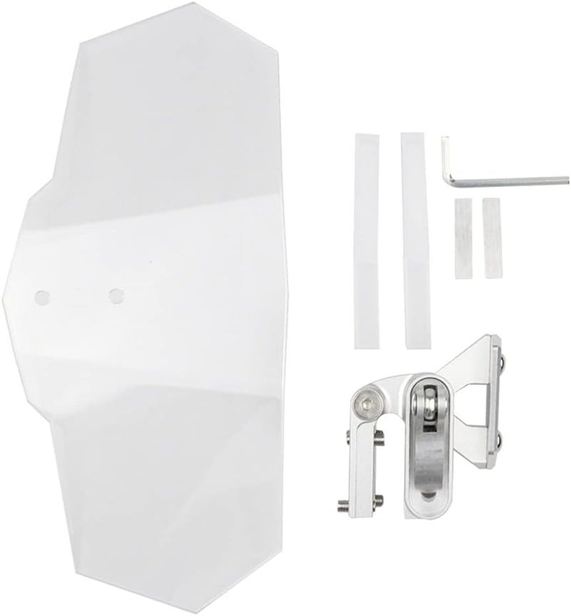 ANCLLO Universal Motorcycle Windshield Adjustable Wind Deflector and Windshield Extender for Scooter ATV - Image 1