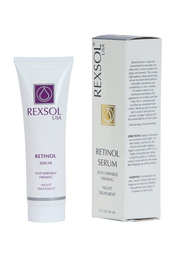 REXSOL Retinol Serum Anti wrinkle Firming | Best antioxidant serum for face | Pure Vitamin C for face, Pure Retinol Vitamin Serum | Utmost Anti Wrinkle Serum for Deep Wrinkle Treatment (2 FL OZ) - Image 1