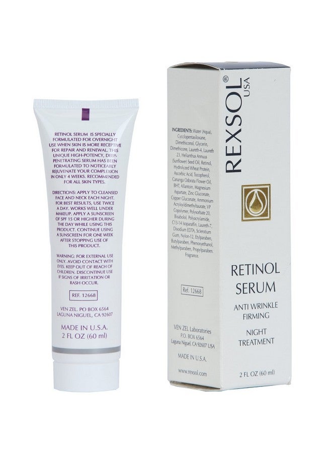 REXSOL Retinol Serum Anti wrinkle Firming | Best antioxidant serum for face | Pure Vitamin C for face, Pure Retinol Vitamin Serum | Utmost Anti Wrinkle Serum for Deep Wrinkle Treatment (2 FL OZ) - Image 2