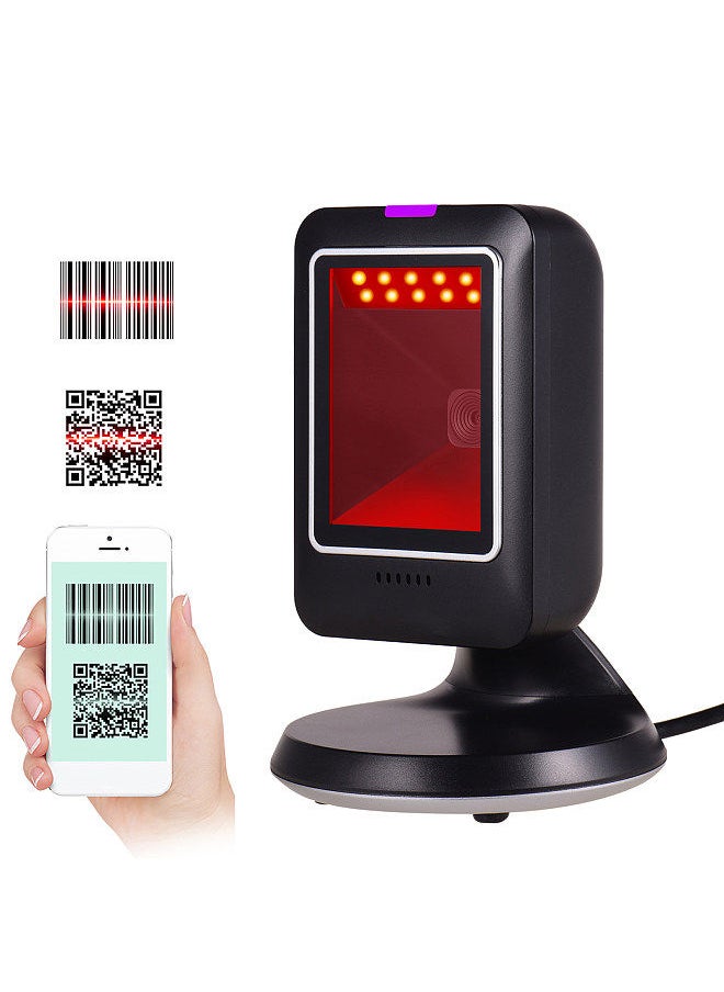 Generic - MP6300Y 1D/2D/QR Omnidirectional Barcode Scanner USB Wired Bar Code Reader CMOS Image Hand-Free for Supermarket Bookstore Retail Hospital - Image 1