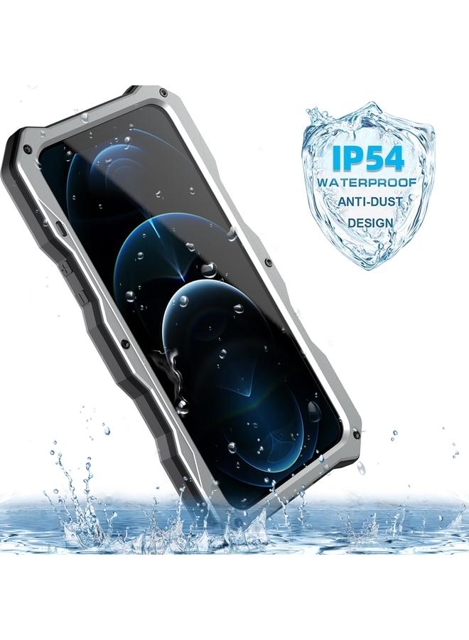 Zaboon Case For iPhone 12 / 12 Pro Metal + Silicone Sliding Camshield Holder Phone Case - Image 4