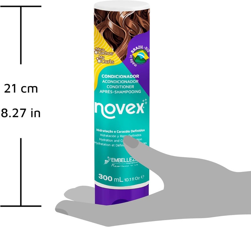 نوفيكس بلسم Novex My Curls للعناية بالشعر 300 مل / 10.14 أونصة - معزز بمزيج من الزيوت ومستخلص التوت البري - مناسب لجميع أنواع التجعيدات - Image 1