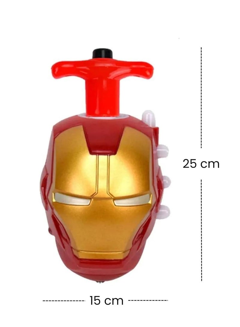 MAGIC VAULT 4pcs Superhero Flashing Gyro Spinner, LED Light Up Flashing Spinning Tops with Gyroscope, Motion Colorful Spinning Tops for Kids, Novelty Goodie Bag Fillers Gifts Stuffers for Birthday Party - Image 5