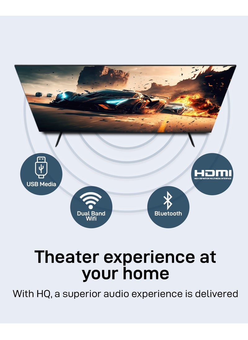 GEEPAS 50" 4K Ultra HD LED TV| WebOS Hub Powered, AV Mode, Frameless Design| with Remote Control and Wall Bracket, HDMI and USB Ports| Licensed Contents and Pre-Installed Apps| GLED5040TSUHD  - Image 3
