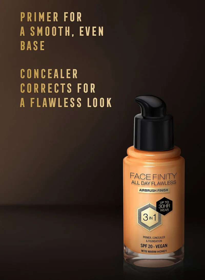 Max Factor Max Factor Facefinity All Day Flawless Foundation - W78 Warm Honey, 30ml
