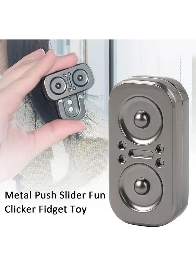 LuckyNov EDC Toys Fidget Slider Fidget Toy Adult Stress Relief Metal Push Pull Rotation ADHD Recreational Fidget Toys, Birthday Desk Toy Creative Gifts for Father Husband Boyfriend - Image 4