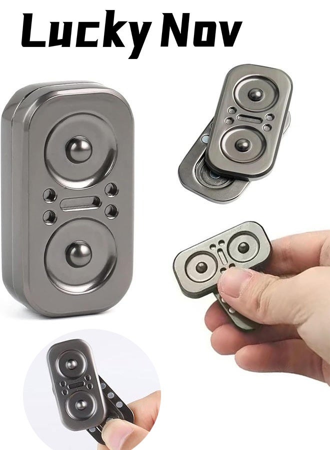 LuckyNov EDC Toys Fidget Slider Fidget Toy Adult Stress Relief Metal Push Pull Rotation ADHD Recreational Fidget Toys, Birthday Desk Toy Creative Gifts for Father Husband Boyfriend - Image 1