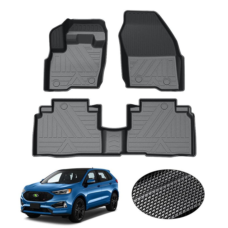 KUST Floor Mats for Ford Edge 20152024 All Weather Floor Liners TPE Rubber Mats Ford Edge Accessories High Edge