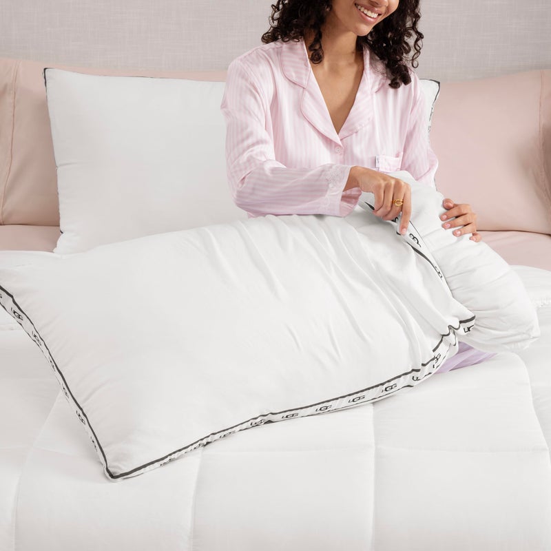 UGG King Bed Pillow â€“ Plush Down Alternative Pillow, Soft & Breathable Medium Firm Sleeping Pillows, Premium Luxury Home Decor Hypoallergenic Pillow for Bed, White, 20â€ x 36â€ (Devon) - Image 4