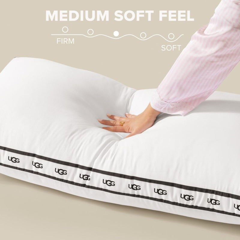 UGG King Bed Pillow â€“ Plush Down Alternative Pillow, Soft & Breathable Medium Firm Sleeping Pillows, Premium Luxury Home Decor Hypoallergenic Pillow for Bed, White, 20â€ x 36â€ (Devon) - Image 2