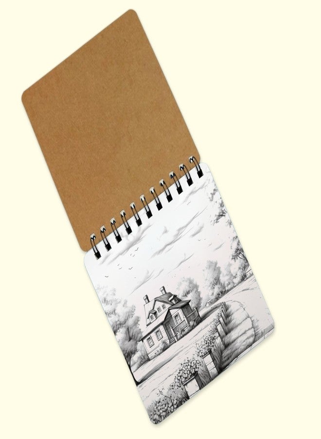 PaperO Mini Sketchbook Pack of 2 - 15 x 15 cm Spiral Bound Drawing Pads with 40 Sheets Each for Artists, Students & Doodling (Calm) - Image 2