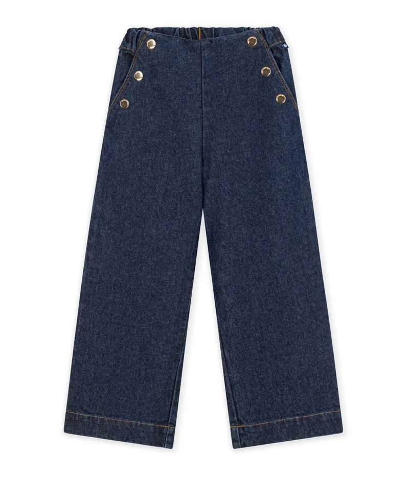 بيتي باتو Children's Wide-Leg Denim Trousers