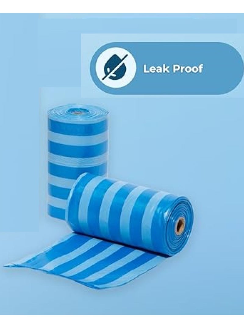 amchi baby Amchi Baby Disposable Scented Bags pack of 14 rolls/280 Bags with Dispenser- Blue  - Image 2