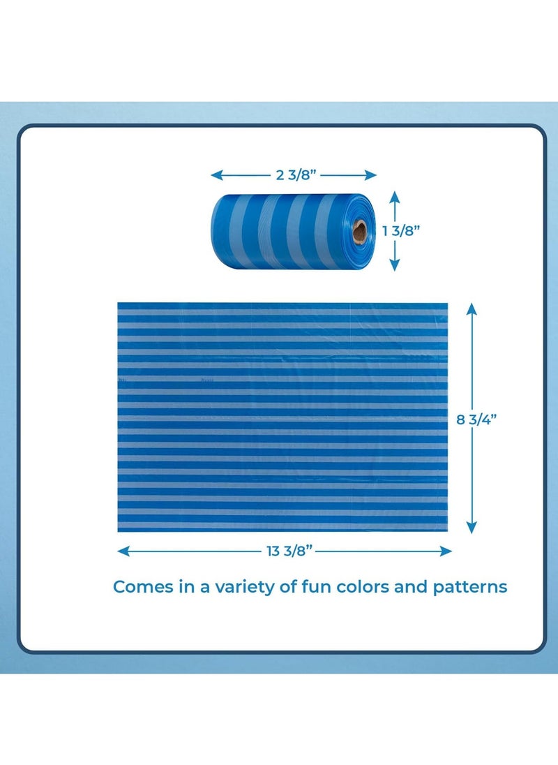 amchi baby Amchi Baby Disposable Scented Bags pack of 14 rolls/280 Bags with Dispenser- Blue  - Image 4