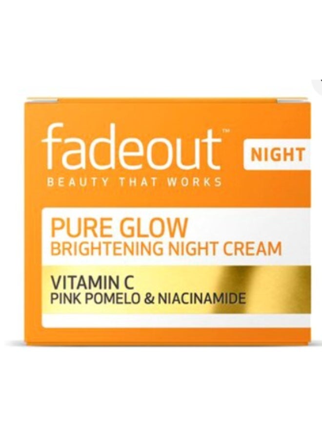 Pure Glow Night Cream 50ml – Niacinamide & Vitamin Brightening Face Moisturizer