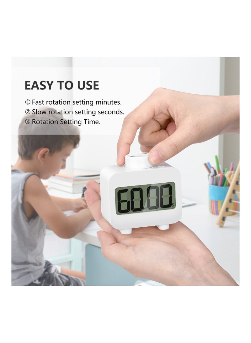 Zikra Digital Timer Kitchen Visual Digital Timer Rotating Mute Timer for Kids and Adults Timers for Cooking Study Exercise Bathroom Productivity's Time Management - Image 2
