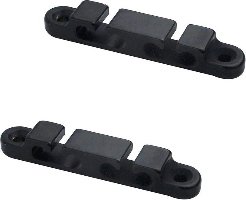 guyker 2Pcs 4-String Retainer/String Guide for Electric Bass Head Retainer String Tree String Buckle Guide Groove Bass String SR6, Black - Image 1