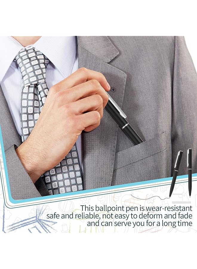 erorex 20 Pcs Small Ballpoint Pen Mini Pens Bulk 4 Inch Short Small Pens Wallet Pen Tiny Pen Ink Ballpoint Pens For Notebook Pockets Signature Notepads School Office Black - Image 5