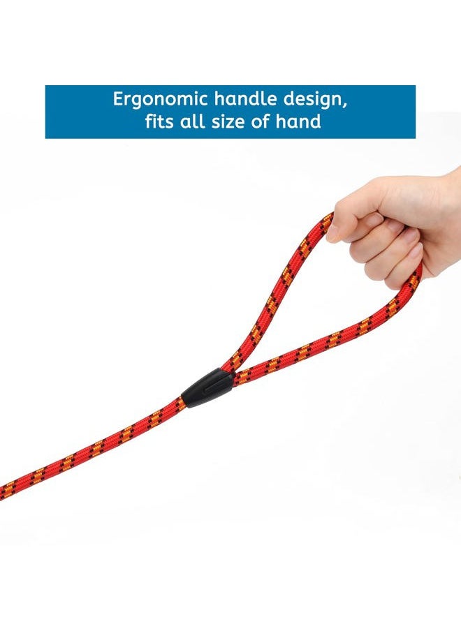 Coolrunner - 2PCS Durable Dog Slip Rope Leash, 5 FT Dog Training Leash, Strong Slip Lead, Standard Adjustable Pet Slipknot Nylon Leash for Small Medium Dogs(10-80 lb) (Blue+Red) - Image 1