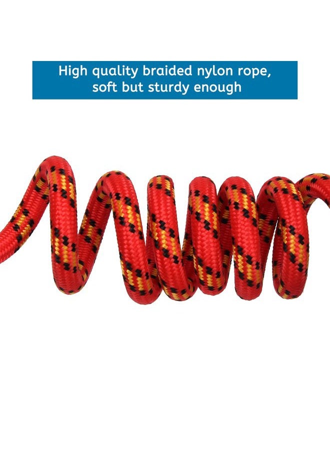 Coolrunner - 2PCS Durable Dog Slip Rope Leash, 5 FT Dog Training Leash, Strong Slip Lead, Standard Adjustable Pet Slipknot Nylon Leash for Small Medium Dogs(10-80 lb) (Blue+Red) - Image 1
