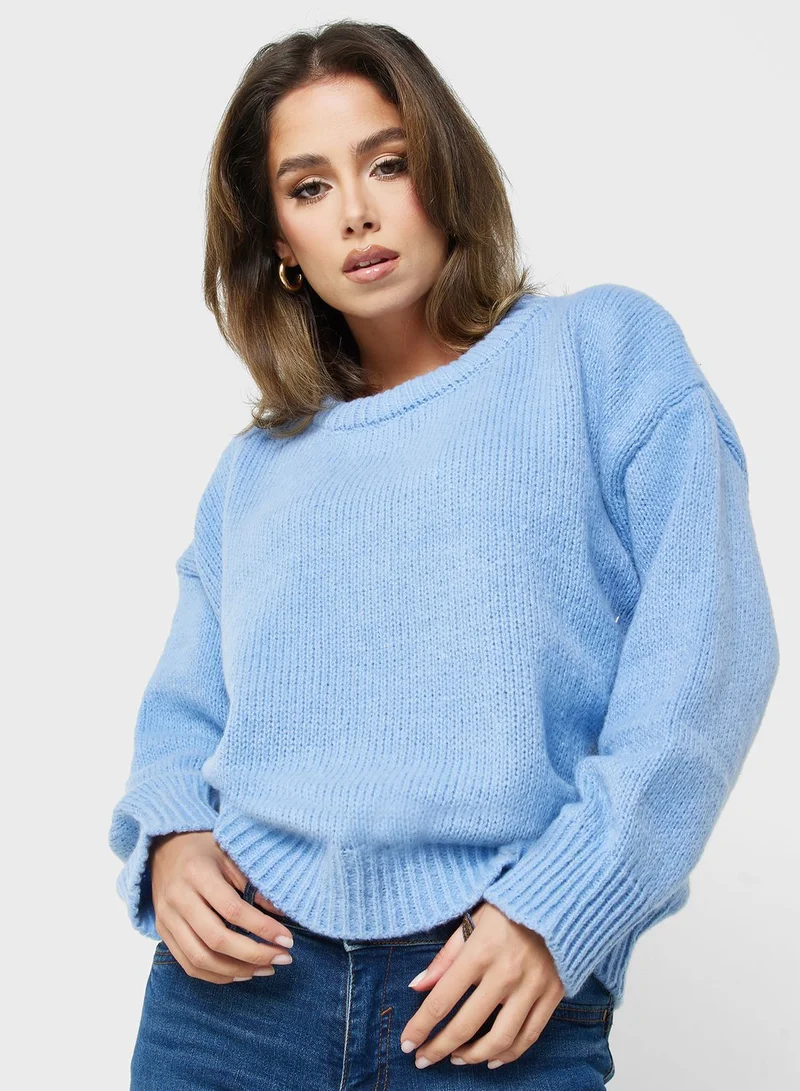 ELLA Tie Detail Sweater With Hoodie