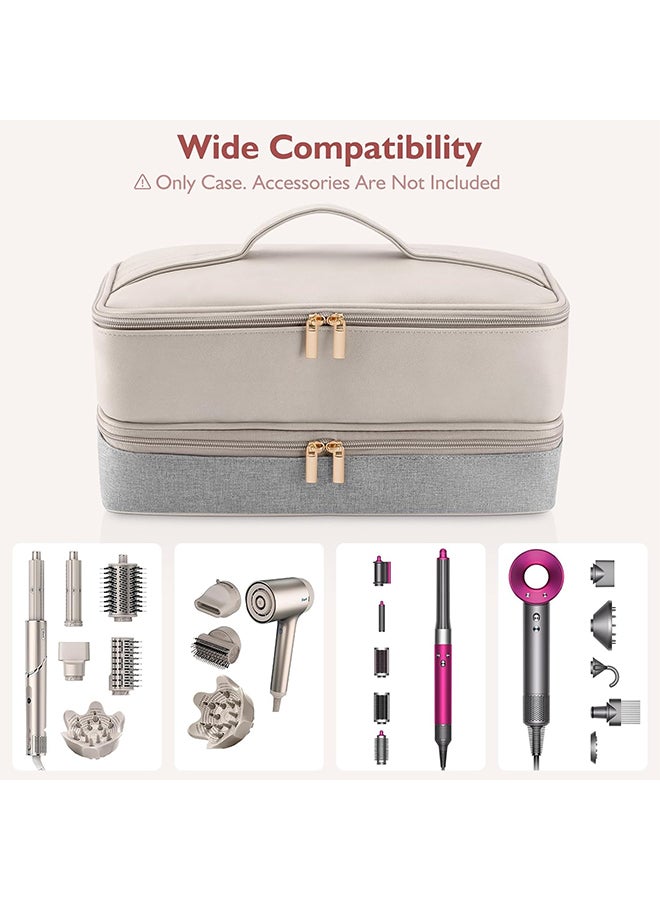 Hair Dryer Travel Case, Double Layer Hair Accessories Storage, Hair Dryer, Styler, Comb - Image 4